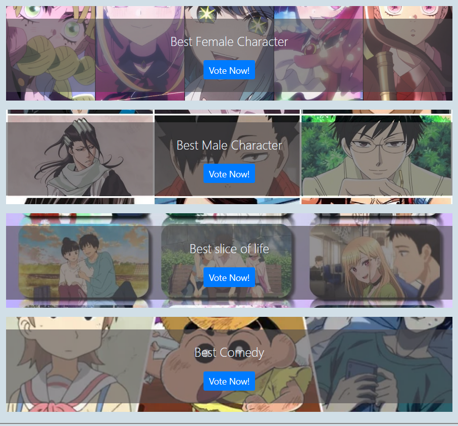 Seasonal Anime Voting System website